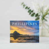 Zonsondergang van Baai van El Nido Briefkaart (Staand voorkant)