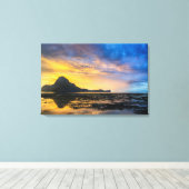 Zonsondergang van de Baai van El Nido Canvas Afdruk (Insitu (Houten vloer))