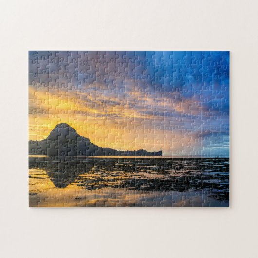 Zonsondergang van de Baai van El Nido Legpuzzel (Horizontaal)