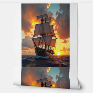 Zonsondergang van de Cisa Verna Behang