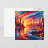 ZONSONDERGANG VAN DE STAD KAART (Voorkant / Achterkant)