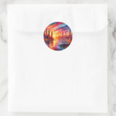 ZONSONDERGANG VAN DE STAD RONDE STICKER (Tas)