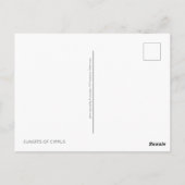 Zonsondergang van het briefkaart Cyprus (Achterkant)