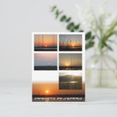 Zonsondergang van het briefkaart Cyprus (Staand voorkant)
