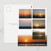 Zonsondergang van het briefkaart Cyprus (Voorkant / Achterkant)