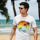 zonsondergang van het strand van San diego Retro T-shirt