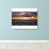 Zonsondergang van Kailua-Kona Hawaï Canvas Afdruk (Insitu (Houten vloer))