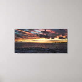 Zonsondergang van Kailua-Kona Hawaï Canvas Afdruk