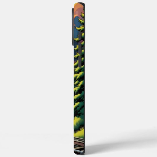 Zonsondergang van stoommachine Case-Mate iPhone case (Achterkant / Links)