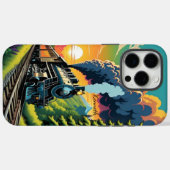 Zonsondergang van stoommachine Case-Mate iPhone case (Achterkant (horizontaal))