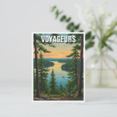 Zonsondergang van Voyageurs National Park Minnesot Briefkaart (Staand voorkant)