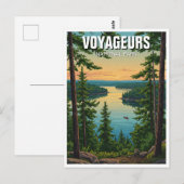 Zonsondergang van Voyageurs National Park Minnesot Briefkaart (Voorkant / Achterkant)