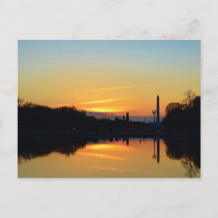 Zonsondergang vanaf Capitol Hill. Ansichtkaart Briefkaart
