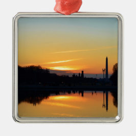 Zonsondergang vanaf Capitol Hill. Metalen Ornament