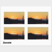 Zonsondergang vanaf Capitol Hill. Rechthoekige Sticker (Vel)