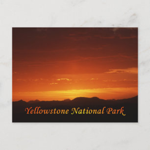 Zonsondergang vanaf Mt. Washburn ansichtkaart Briefkaart