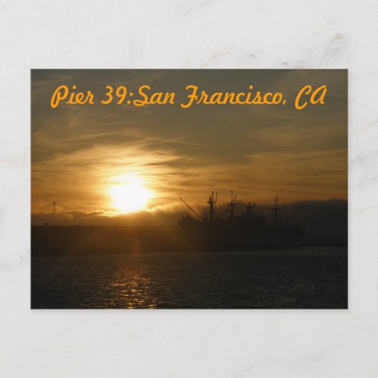 Zonsondergang vanaf Pier 39:San Francisco, CA Brie Briefkaart (Voorkant)