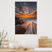 Zonsondergang vanaf Tamarach Beach Poster (Keuken)