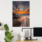 Zonsondergang vanaf Tamarach Beach Poster (Thuiskantoor)