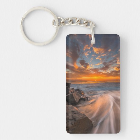 Zonsondergang vanaf Tamarach Beach Sleutelhanger (Voorkant)