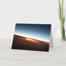 Zonsondergang vanaf vliegtuig