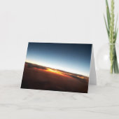 Zonsondergang vanaf vliegtuig bedankkaart (Voorkant)