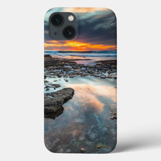 Zonsondergang vanuit de getijdenpoelen Case-Mate iPhone case (Achterkant)