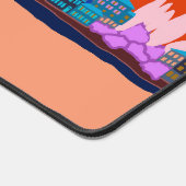 Zonsondergang Varenna Comomeer Italië Illustratie Bureaumat (Hoek)