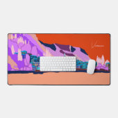 Zonsondergang Varenna Comomeer Italië Illustratie Bureaumat (Keyboard & Muis)