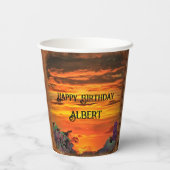 Zonsondergang Verjaardag 2584 Papieren Bekers (Achterkant)