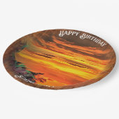 Zonsondergang Verjaardag 2584 Papieren Bordje (Gekanteld)