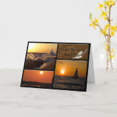 Zonsondergang Verjaardag voor schoonzoon Kaart (Gele Bloem)