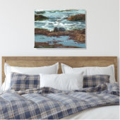 Zonsondergang verlichte zeehond I bij San Diego Canvas Afdruk (Insitu (Slaapkamer))