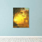 Zonsondergang Verlichting van het bos (door Albert Canvas Afdruk (Insitu (Houten vloer))