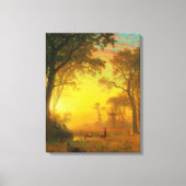 Zonsondergang Verlichting van het bos (door Albert Canvas Afdruk (Voorkant)