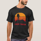  zonsondergang verontruste tekst Thru Hiker Trash  T-shirt (Voorkant)