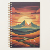  Zonsondergang vertoning Minimale Naam Planner (Voorkant)