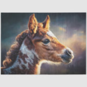 Zonsondergang Veulensportret Kunst Decoupage Tissuepapier (Voorkant)