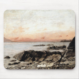 Zonsondergang, Vevey, Zwitserland – Gustave Courbe Muismat