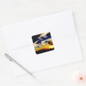 Zonsondergang Vierkante Sticker (Envelop)