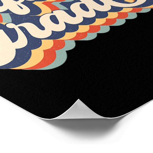 Zonsondergang vijfde klas leraar en student terug poster (Hoek)