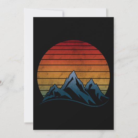 ZONSONDERGANG VINTAGE BERG KAART (Voorkant)