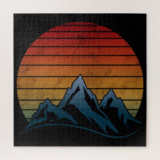ZONSONDERGANG VINTAGE BERG LEGPUZZEL (Verticaal)