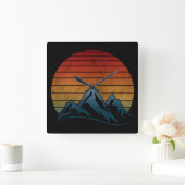 ZONSONDERGANG VINTAGE BERG  VIERKANTE KLOK (Huis)