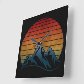 ZONSONDERGANG VINTAGE BERG  VIERKANTE KLOK (Hoek)