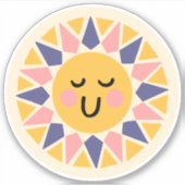 Zonsondergang Vinyl Sticker (Voorkant)