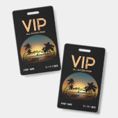 Zonsondergang VIP-badge Badge (Voor- en achterkant)
