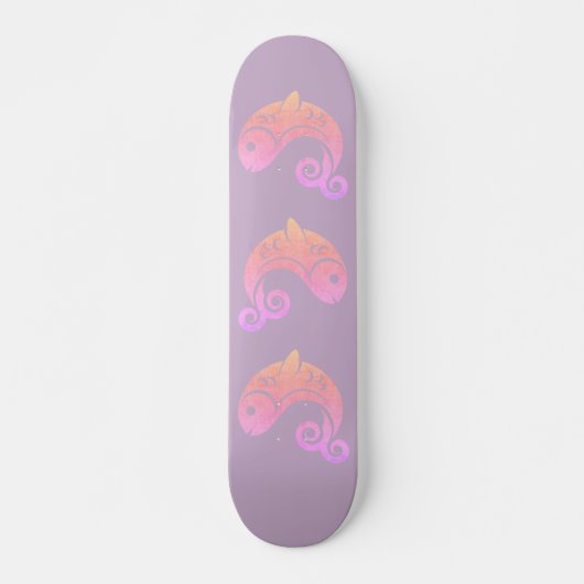 zonsondergang vis persoonlijk skateboard (Voorkant)