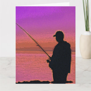 Zonsondergang Vissen Silhouet Kaart