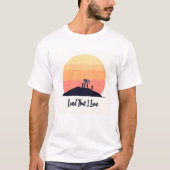 Zonsondergang Vlag Silhouet T-shirt (Voorkant)